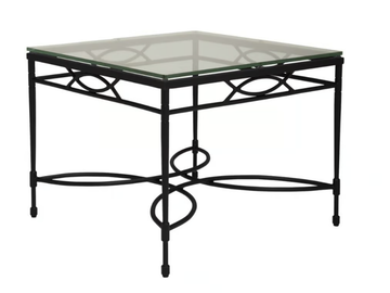 AMALFI - Square Glass and Stainless Steel cocktail table by JANUS et Cie - view 2